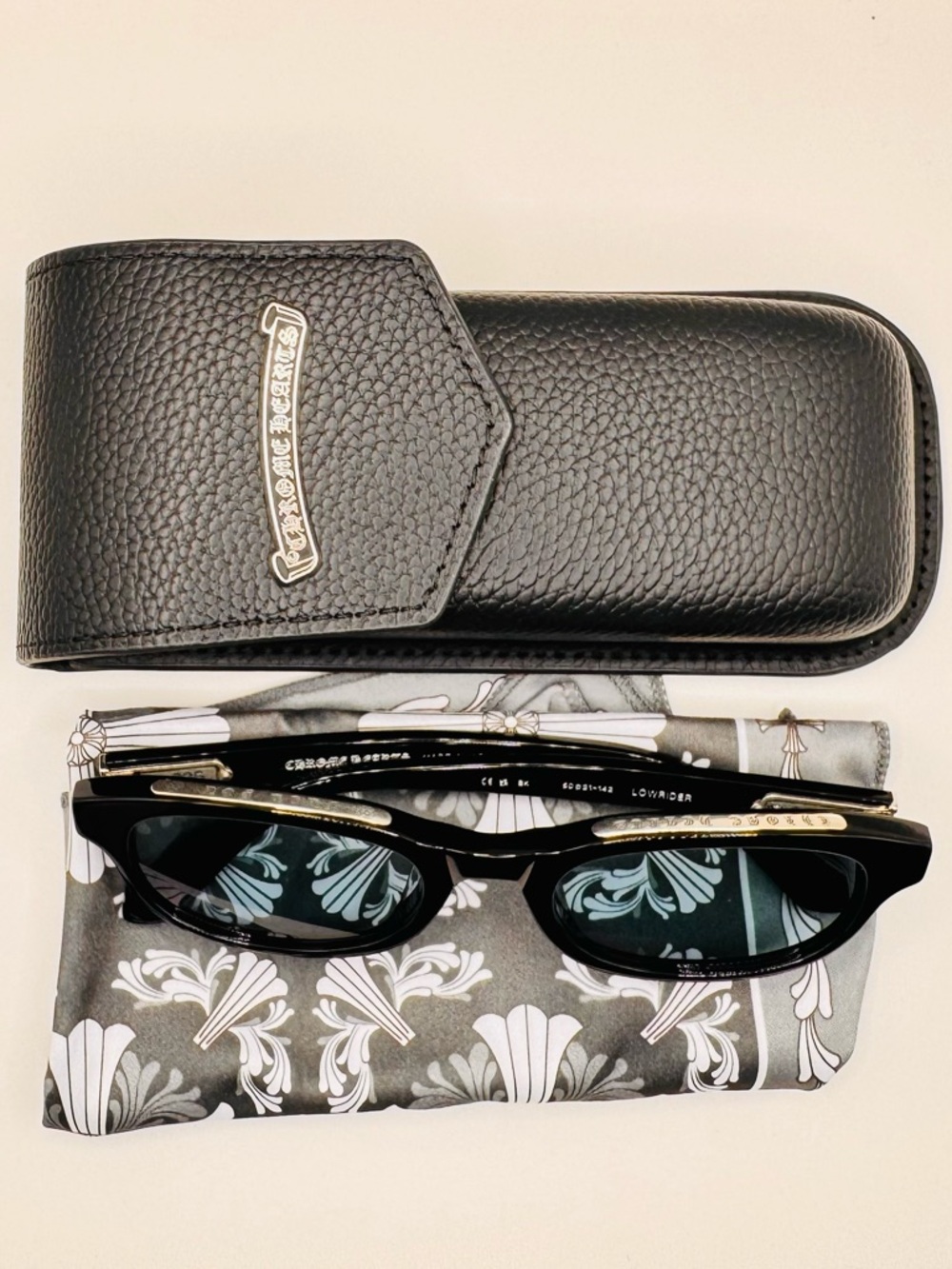Chrome Hearts Little Dinger Havana Glasses 925 Silver 54-18-152 Japan - Picture 9 of 9